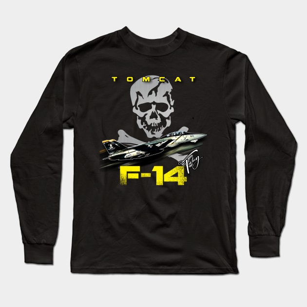 F-14 Tomcat Fighterjet Long Sleeve T-Shirt by aeroloversclothing